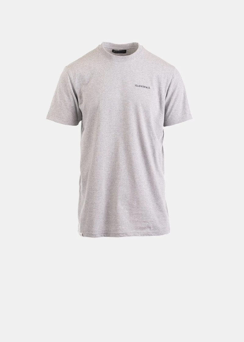 Men's Embroidered Organic Cotton T-Shirt Grey 1