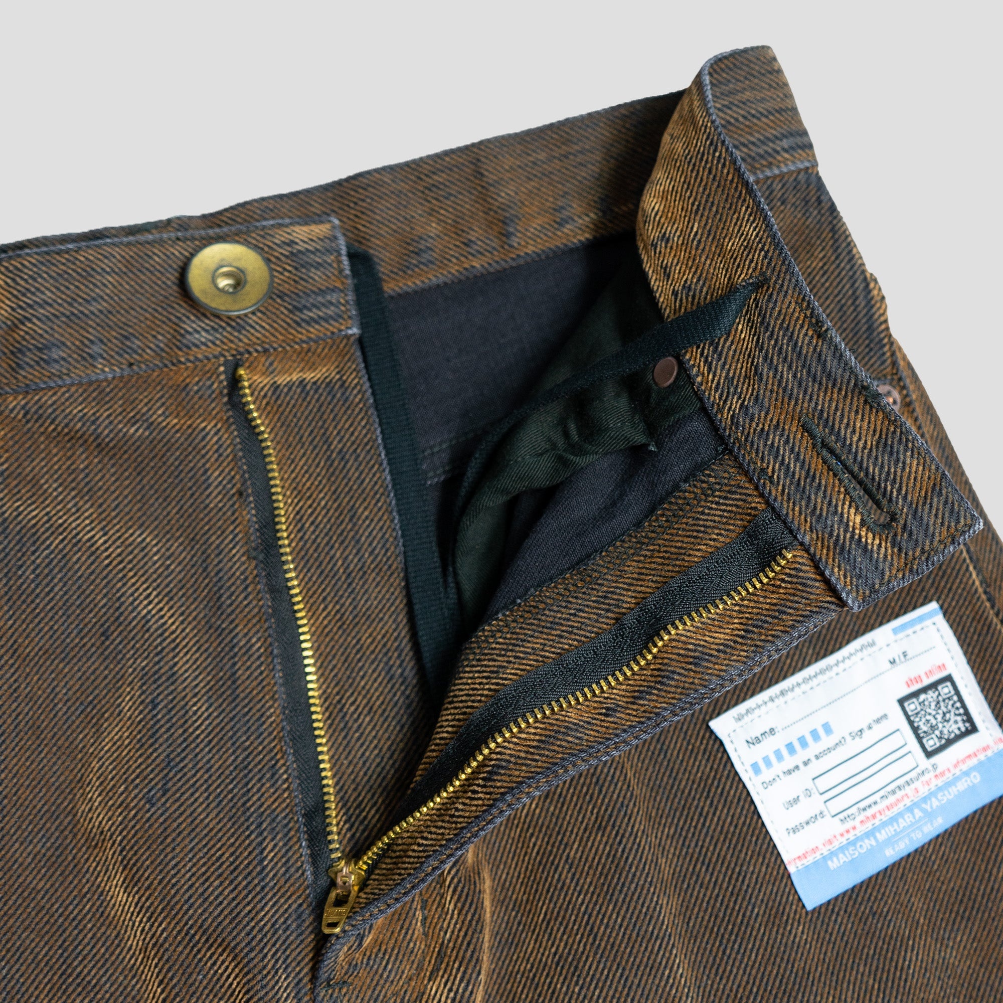 WIDE TAPERED FLOCKED DENIM PANTS - 2