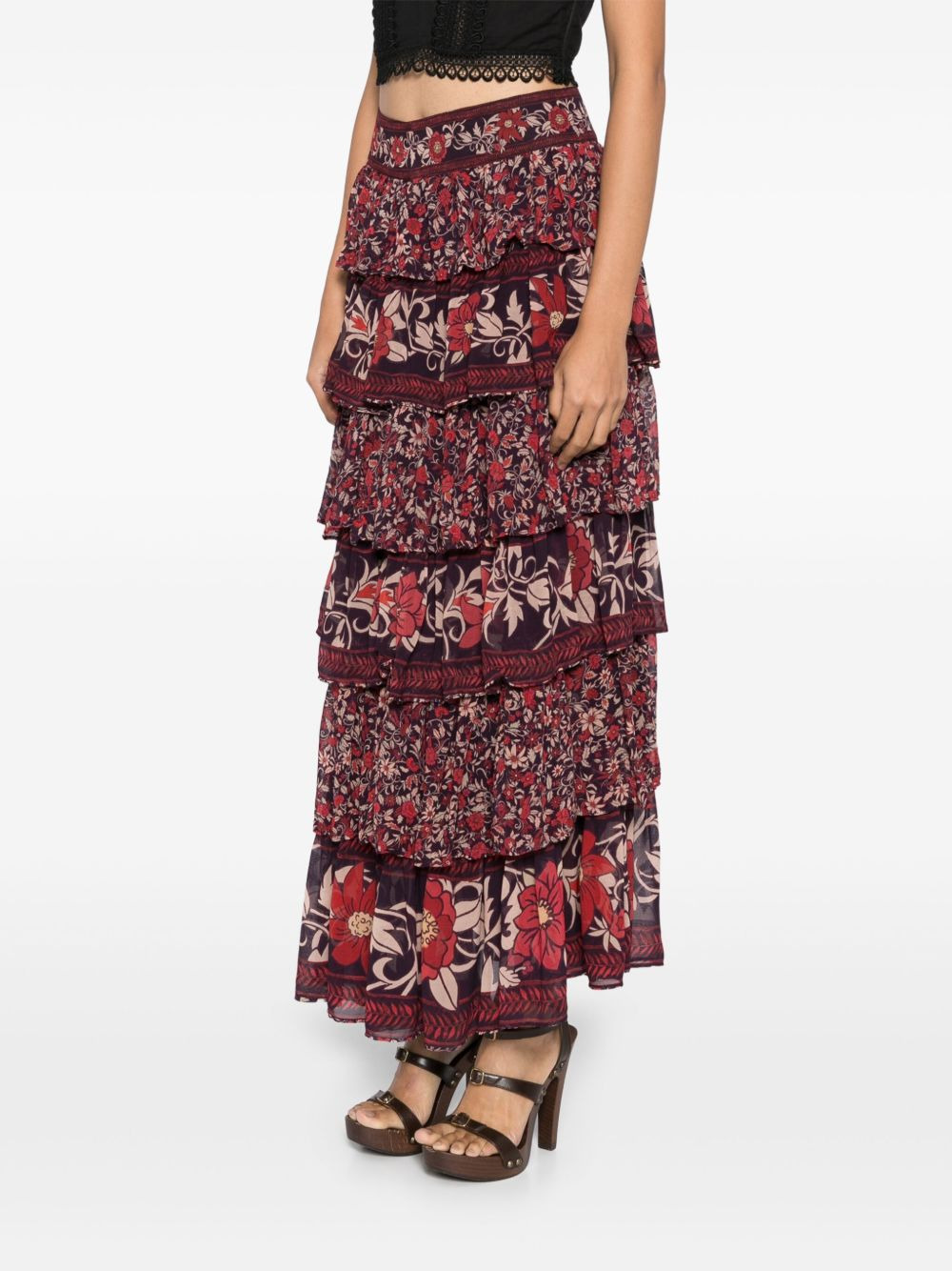 Chelsea garden ruffle maxi skirt - 3