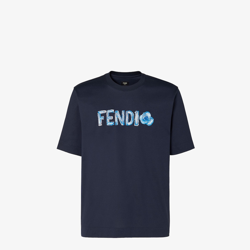 T-Shirt Navy blue cotton T-shirt 1