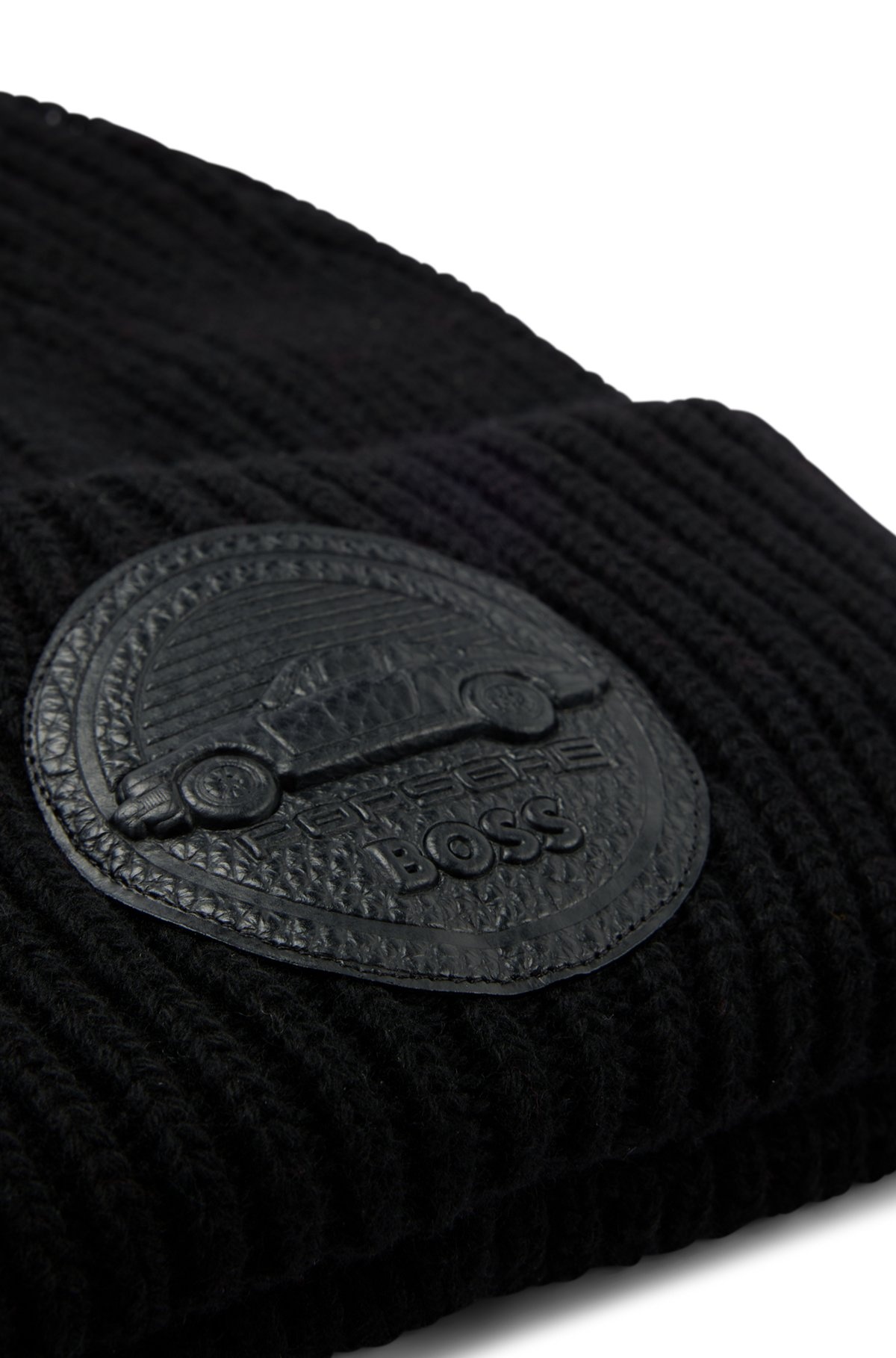 PORSCHE X BOSS CHUNKY-RIB BEANIE HAT WITH SPECIAL BRANDING - 5
