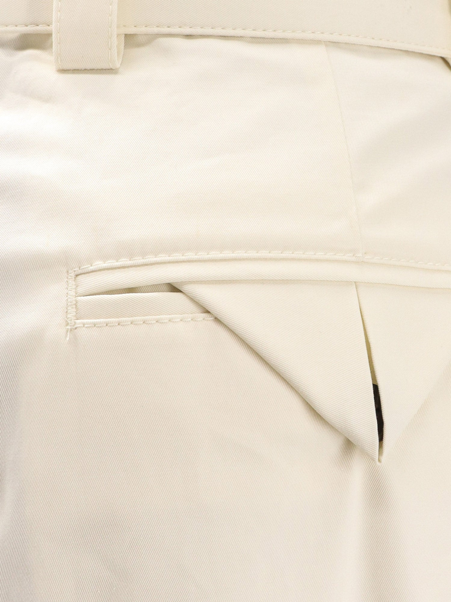 Light Cotton Trousers With Belt - 3