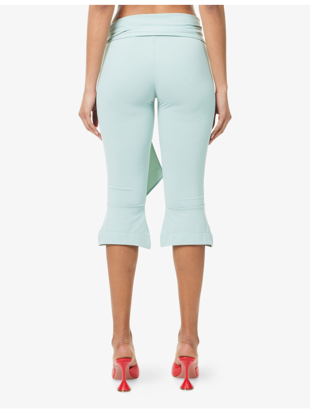 Sash Belt Stretch-Jersey Capri Trousers - 4