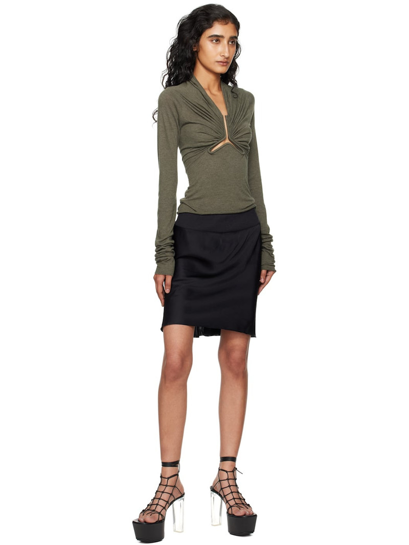 Rick Owens Black Concordians Short Bias Miniskirt outlook