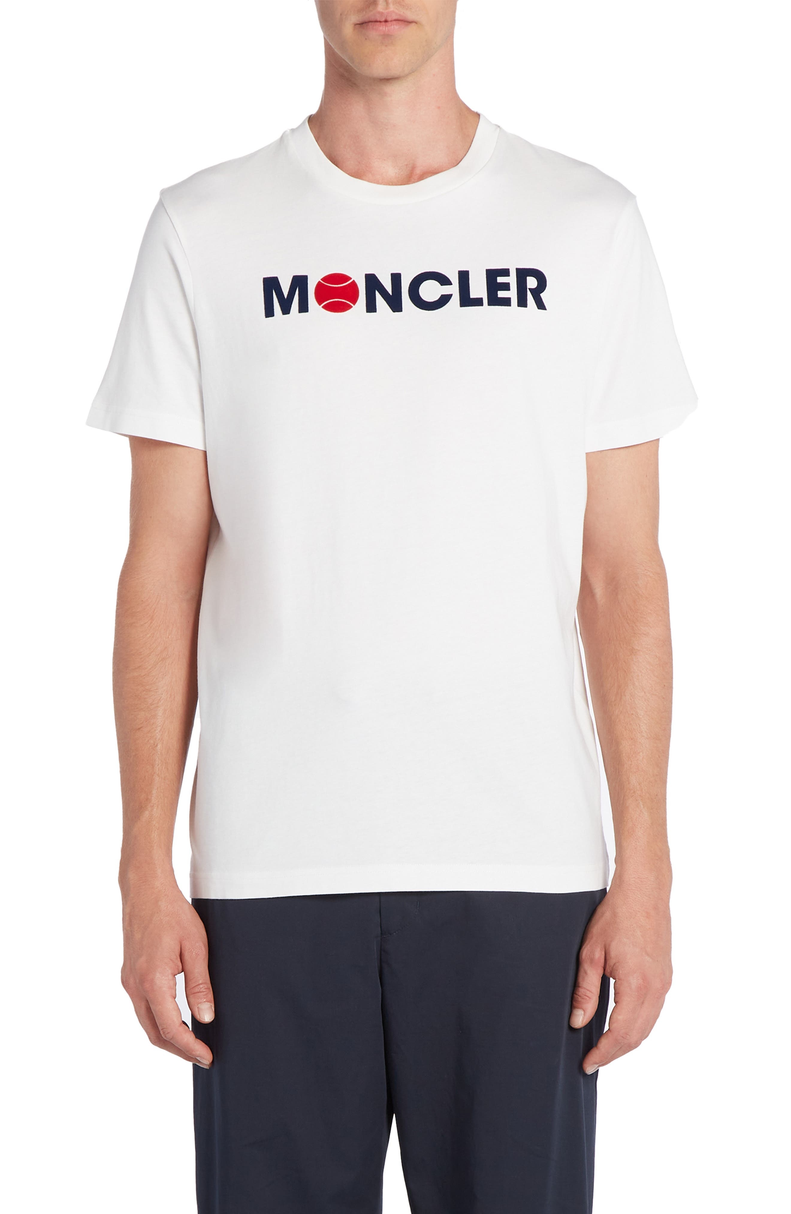 Flocked Logo Cotton T-Shirt - 1