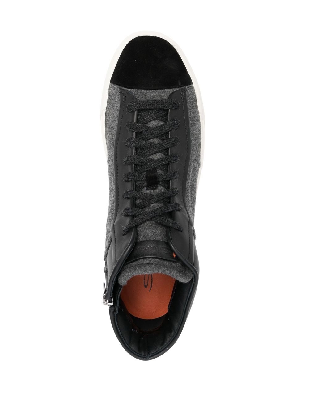 panelled high-top sneakers - 4