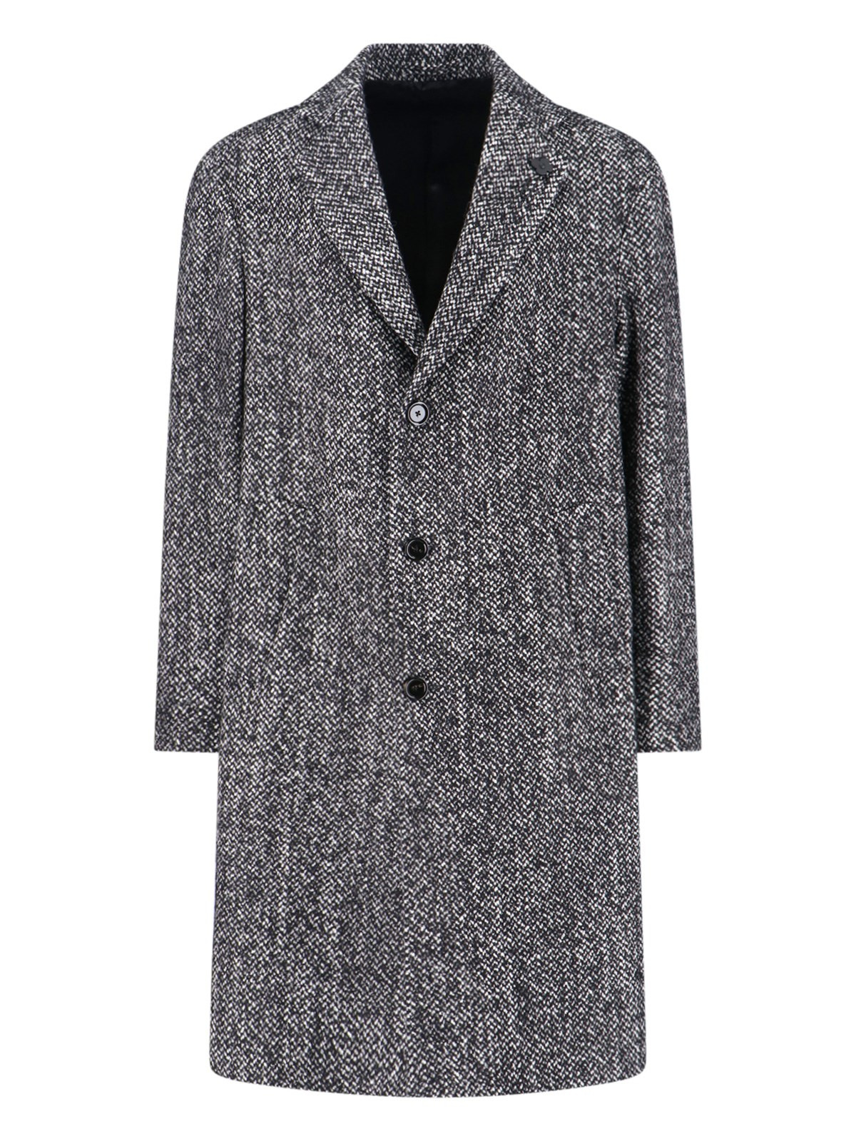 SINGLE-BREASTED WOOL COAT - 1