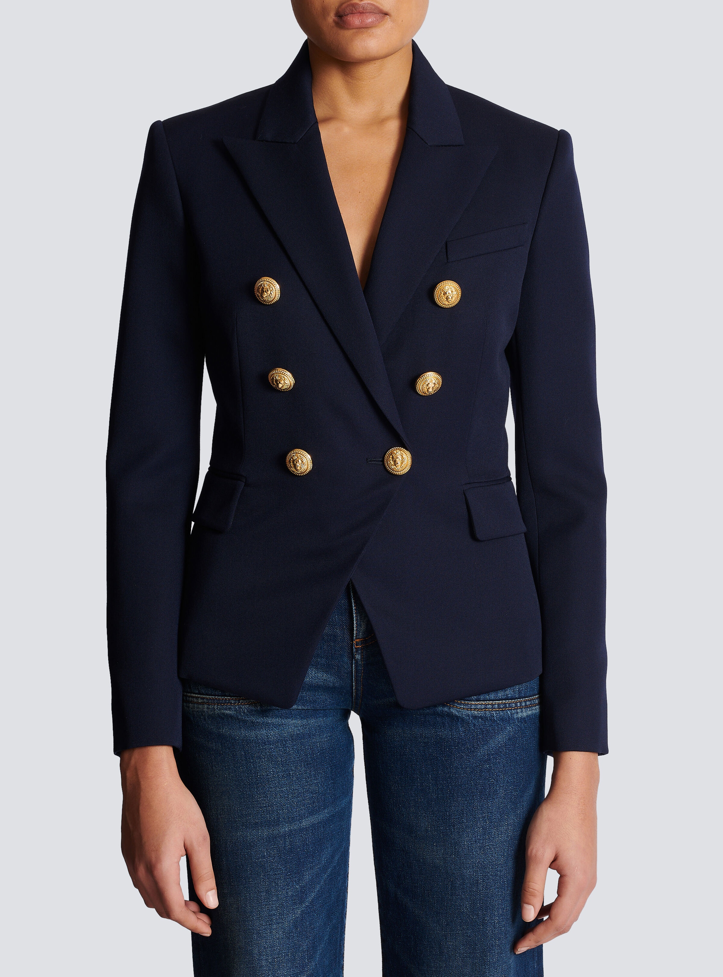 Wool double-breasted jacket - 5
