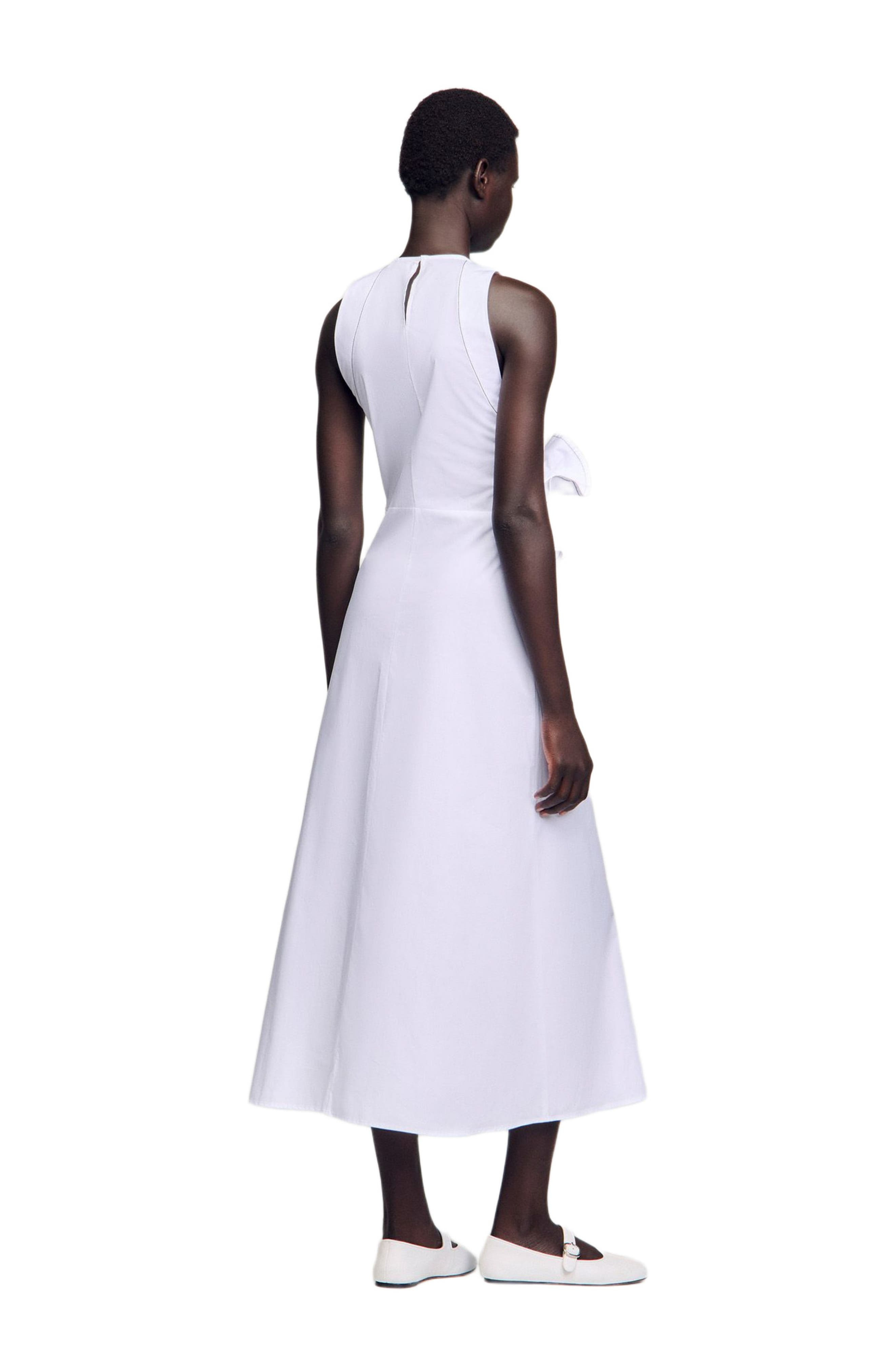 SANDRO Ruffled sleeveless maxi dress in White at Nordstrom - 2