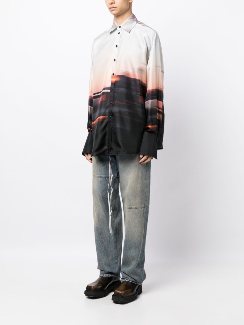Blurred City convertible silk shirt 3