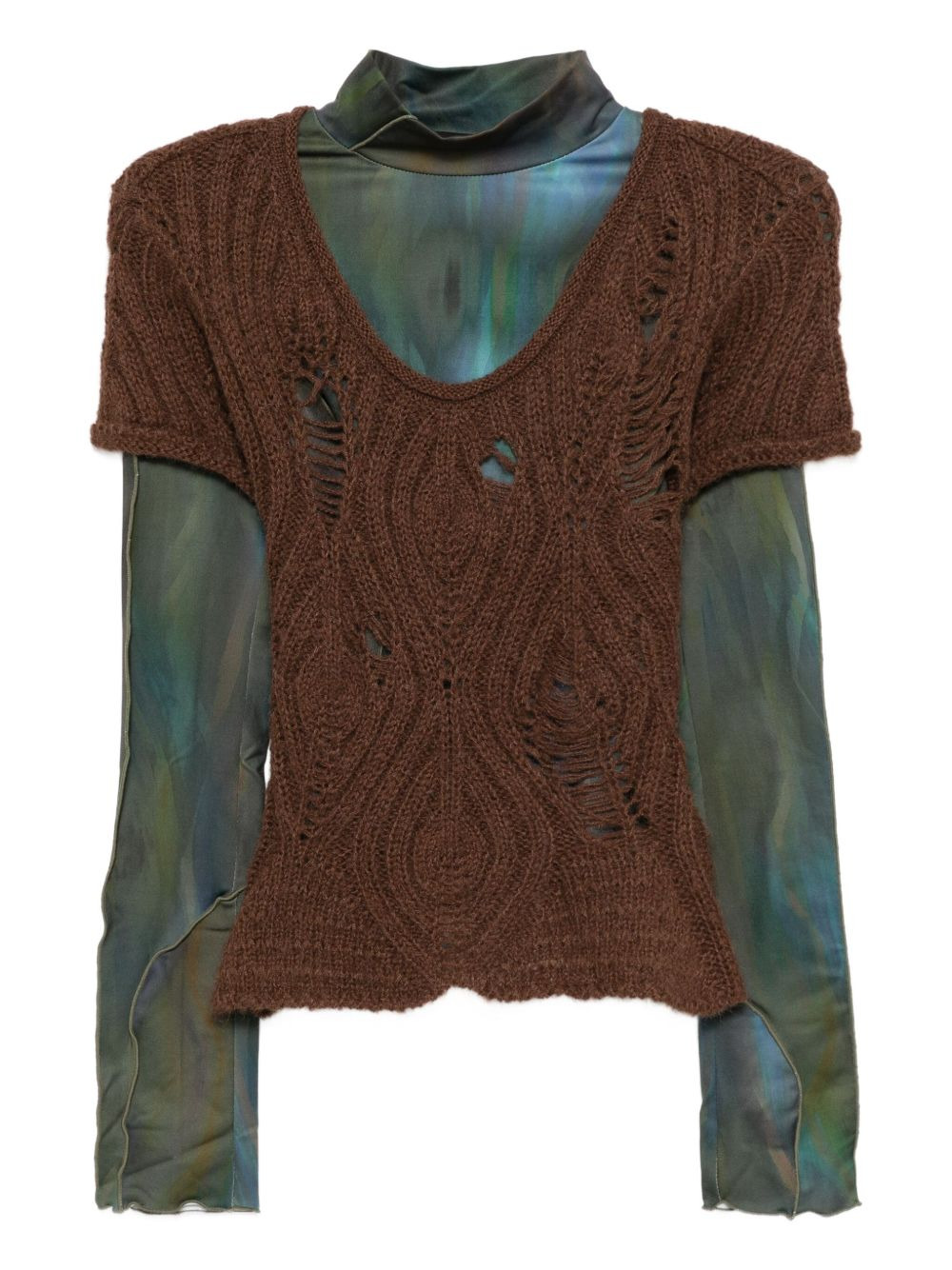 layered  pattern top set - 1