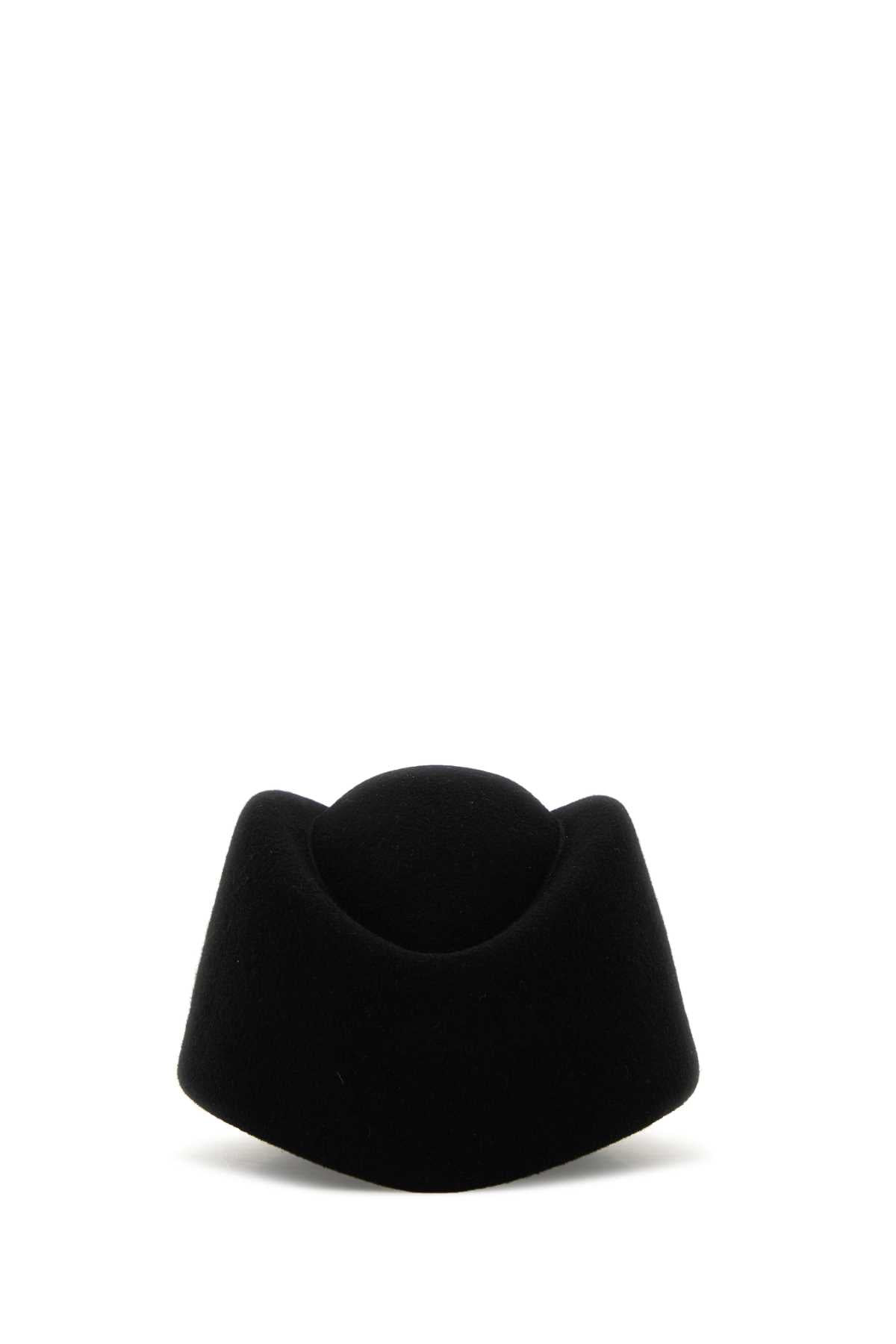 Valentino Garavani Men Black Wool Vlogo Signature Hat - 1