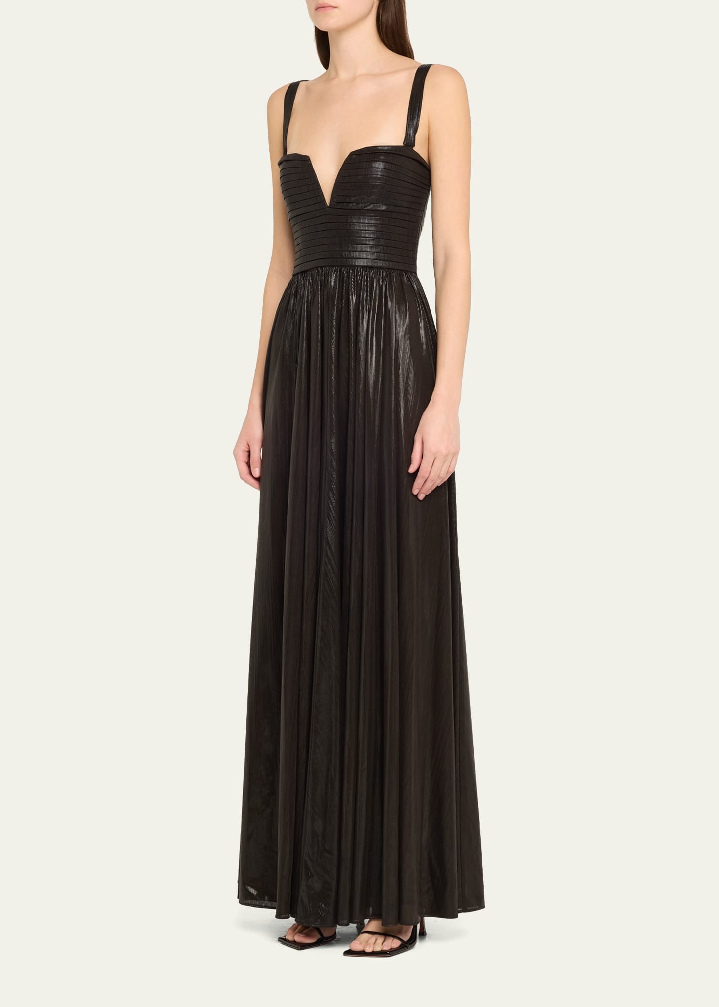 Yvonna Metallic Sleeveless Dress - 4