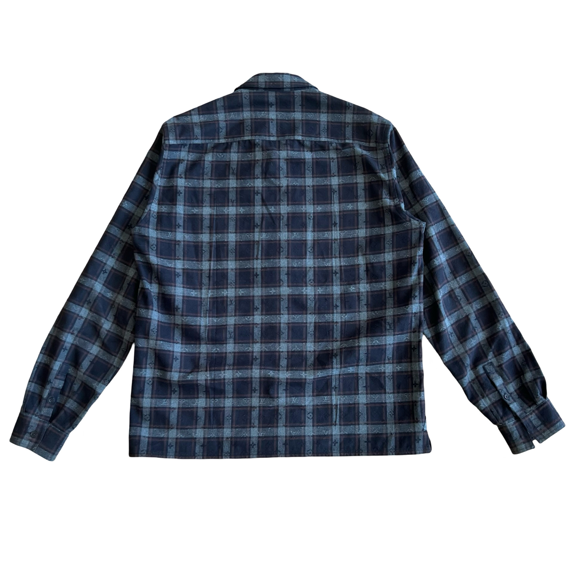 Louis Vuitton Monogram Flannel Button Up Shirt SZ XL - 5