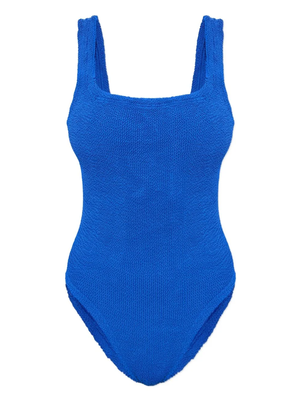 square-neck crinkle swimsuit - 1