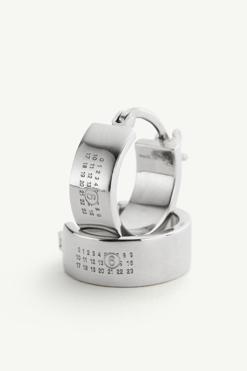 Numeric hoop earrings 4