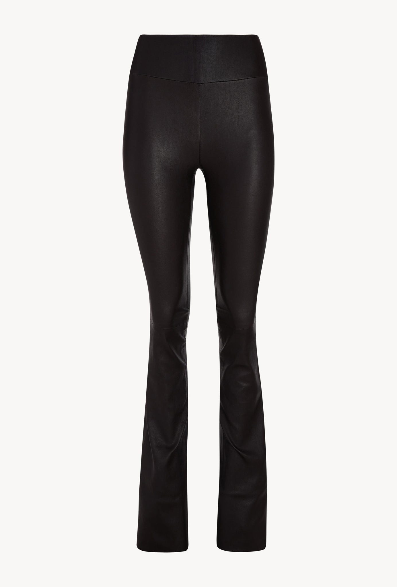BLACK LEATHER MICRO FLARE - 7