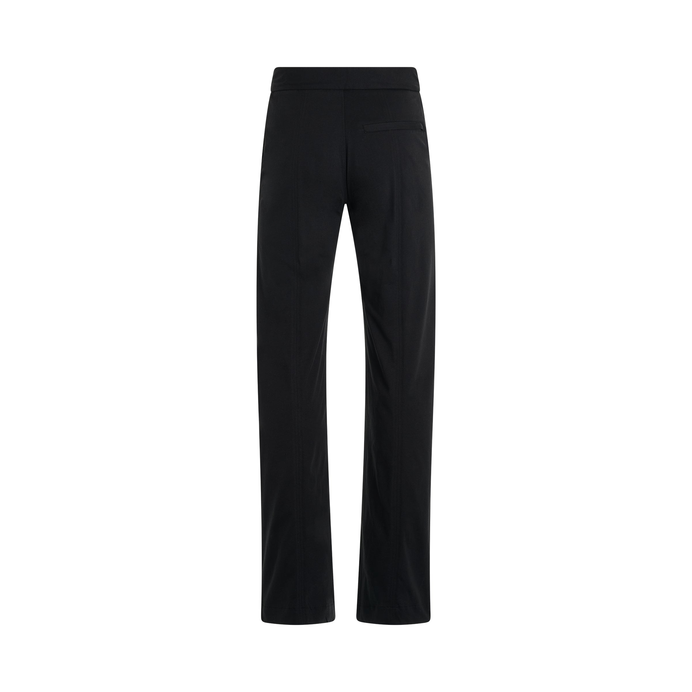 Lightweight Cotton Buckle Pants in Black - 4