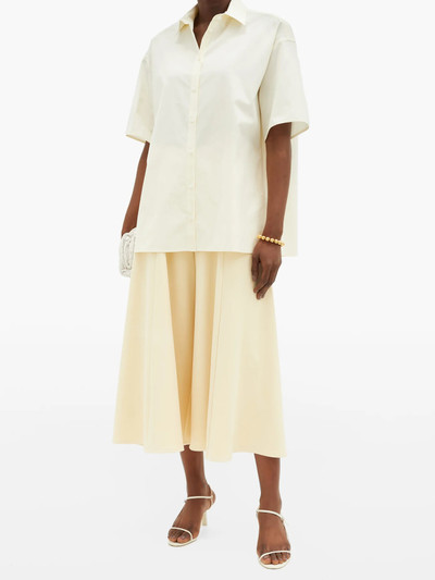 The Row Sissa oversized poplin short-sleeved shirt outlook