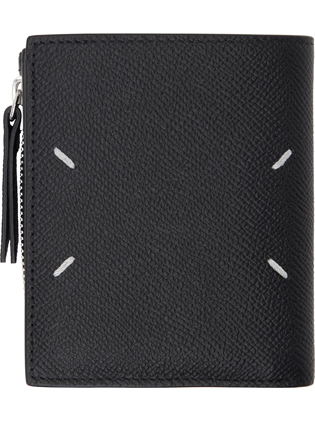 Black Four Stitches Wallet - 2