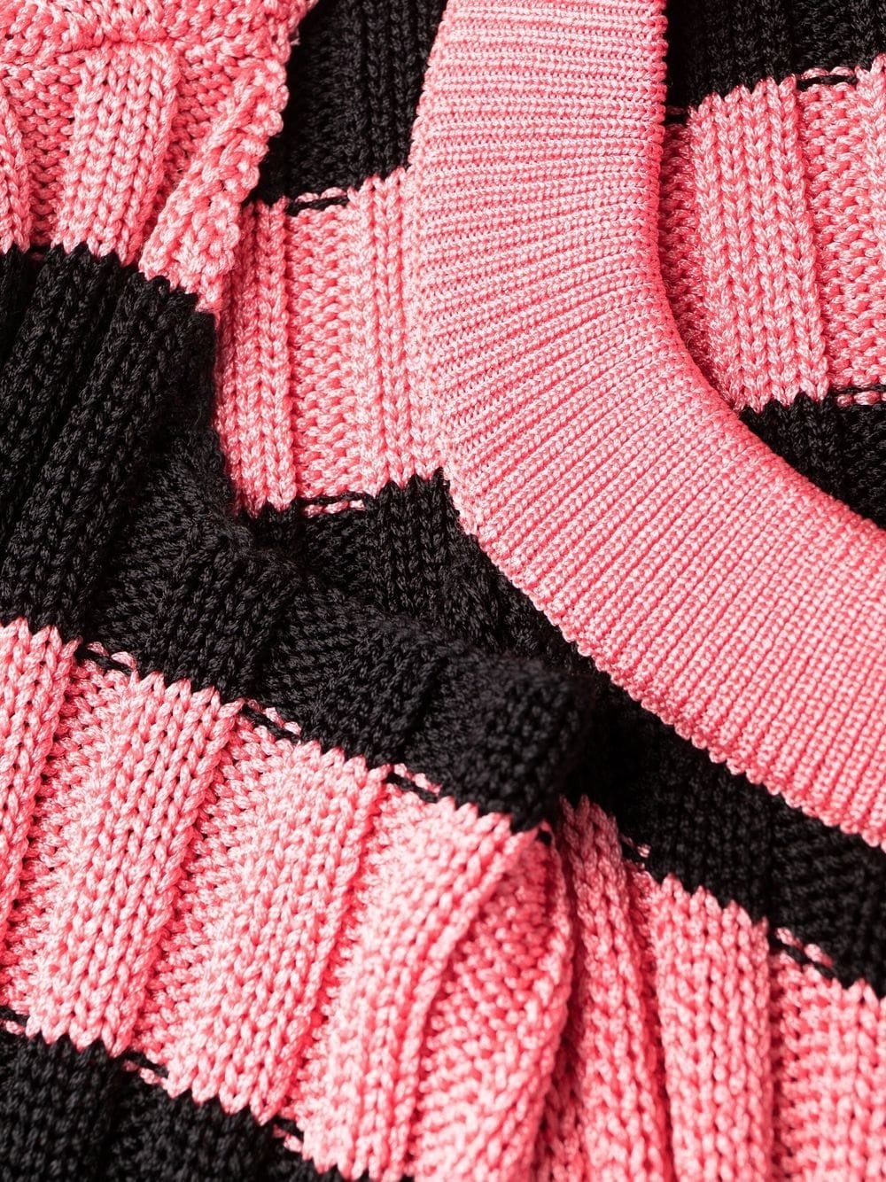 striped colour-block ribbed-knit dress - 8