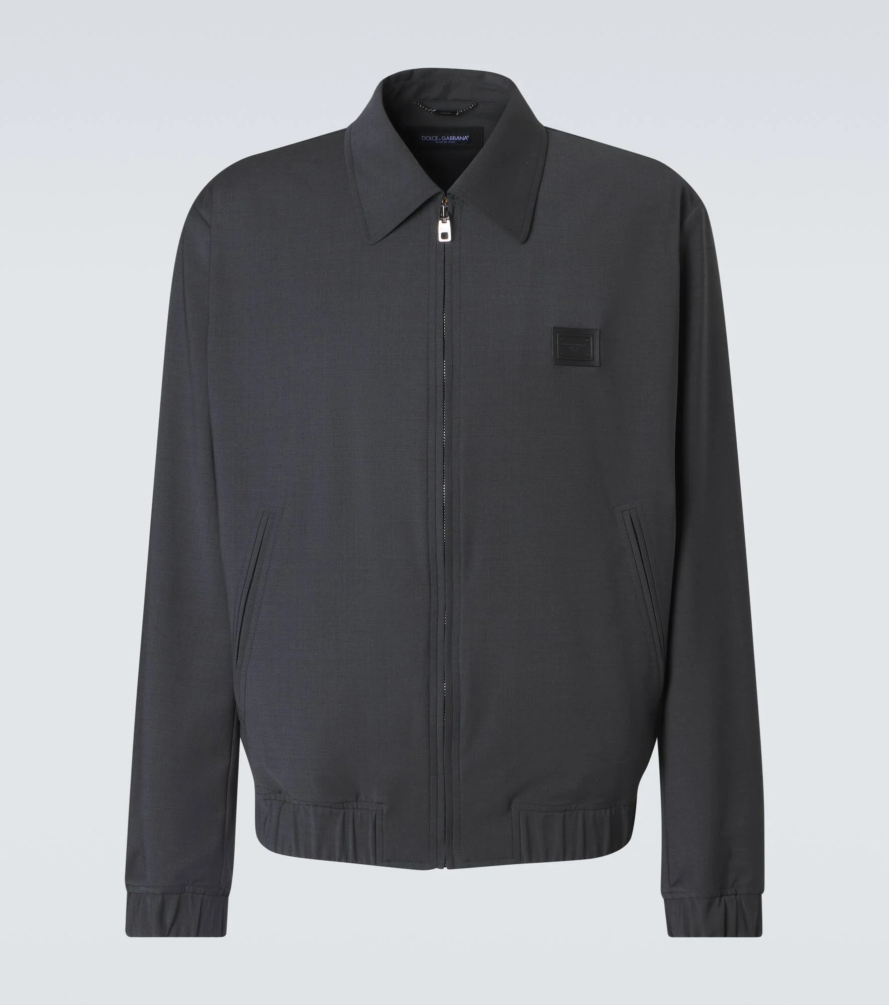 Logo wool-blend blouson jacket - 1