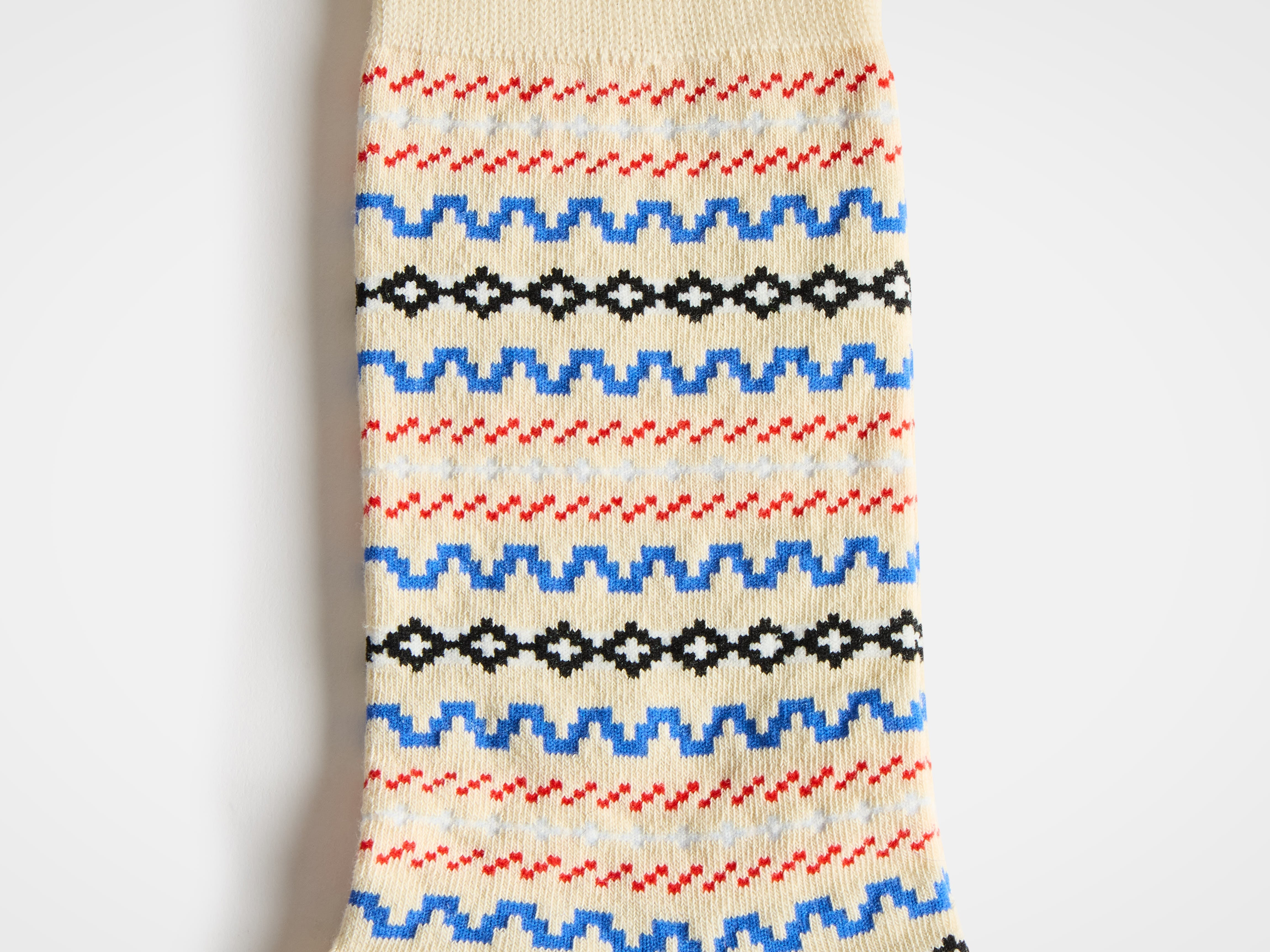 FAIRISLE SOCK IN IVORY - 2