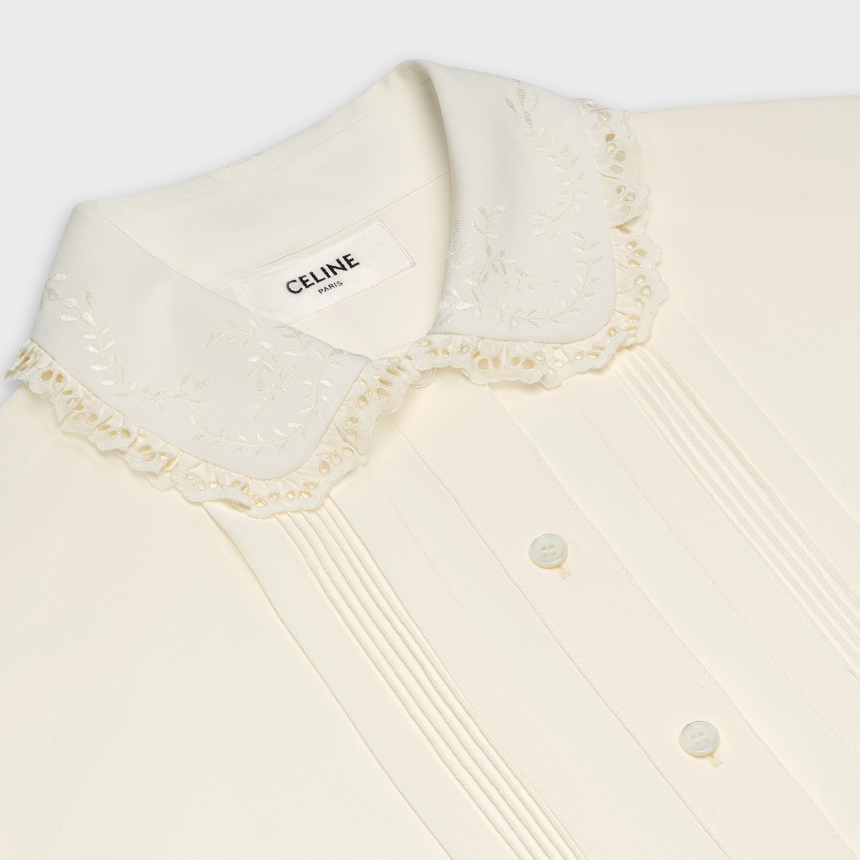 EMBROIDERED BLOUSE IN SILK CRÊPE - 3