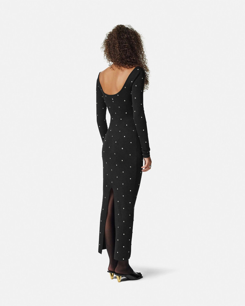 Cielo Stellato Wool Knit Scoop Long Dress 5