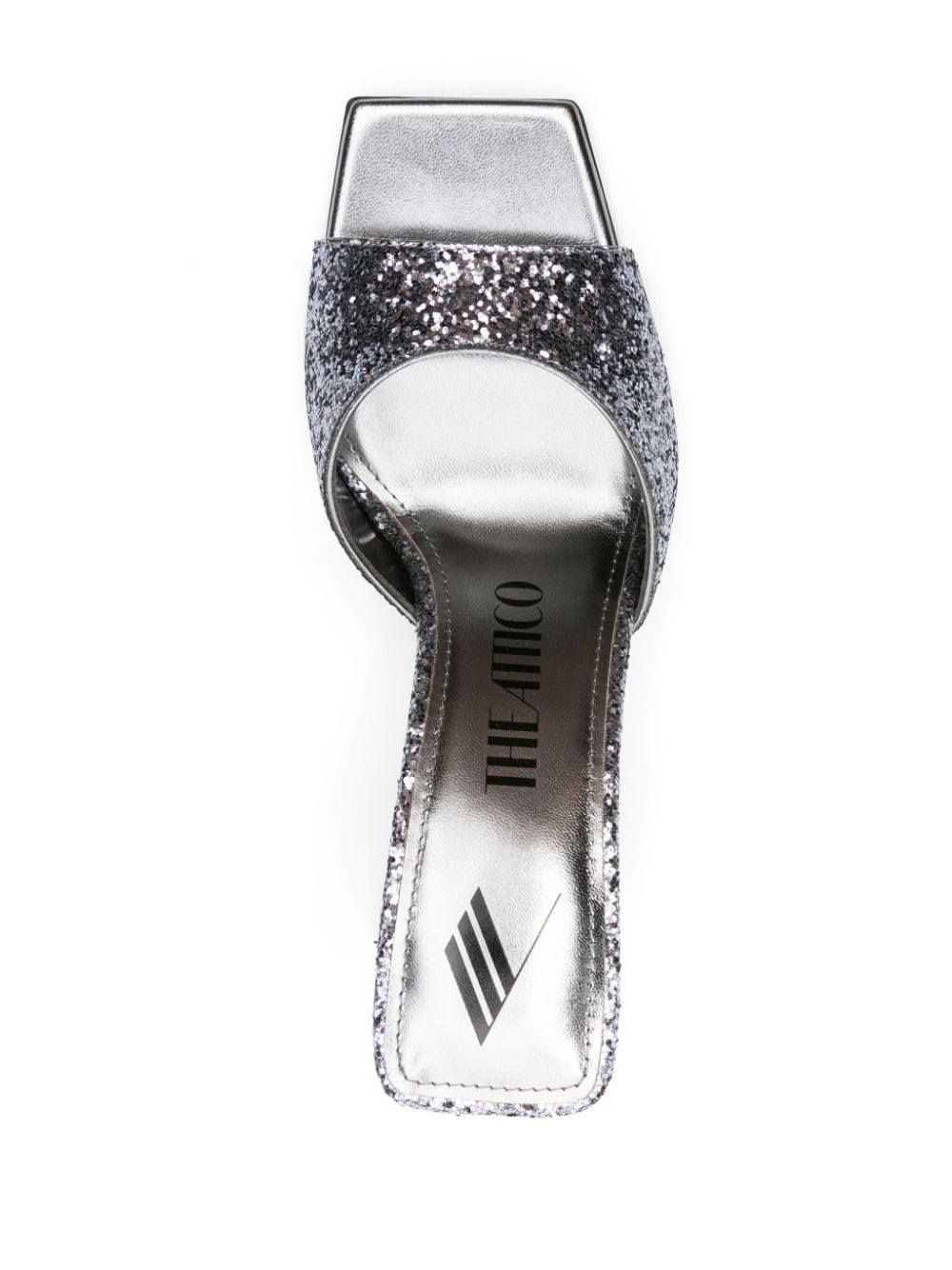 Mini Devon 85mm glittered mules - 4