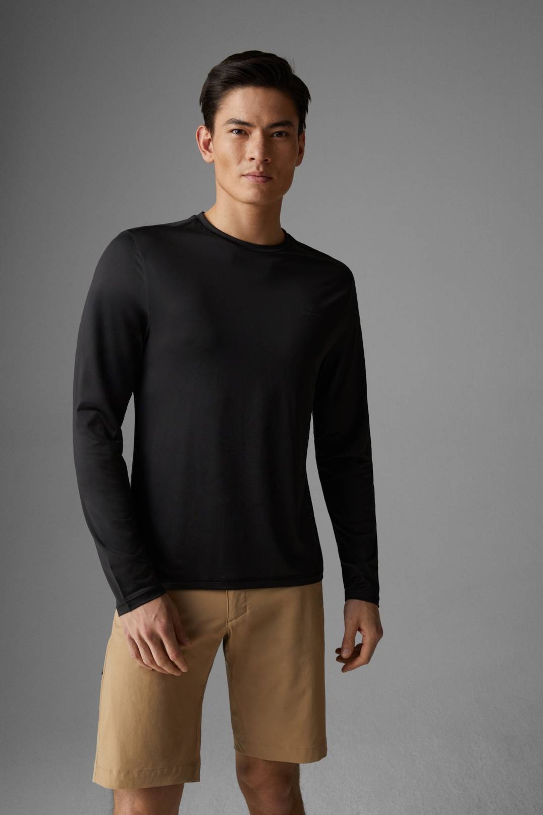 BENDIK FUNCTIONAL LONGSLEEVE IN BLACK/ORANGE - 2