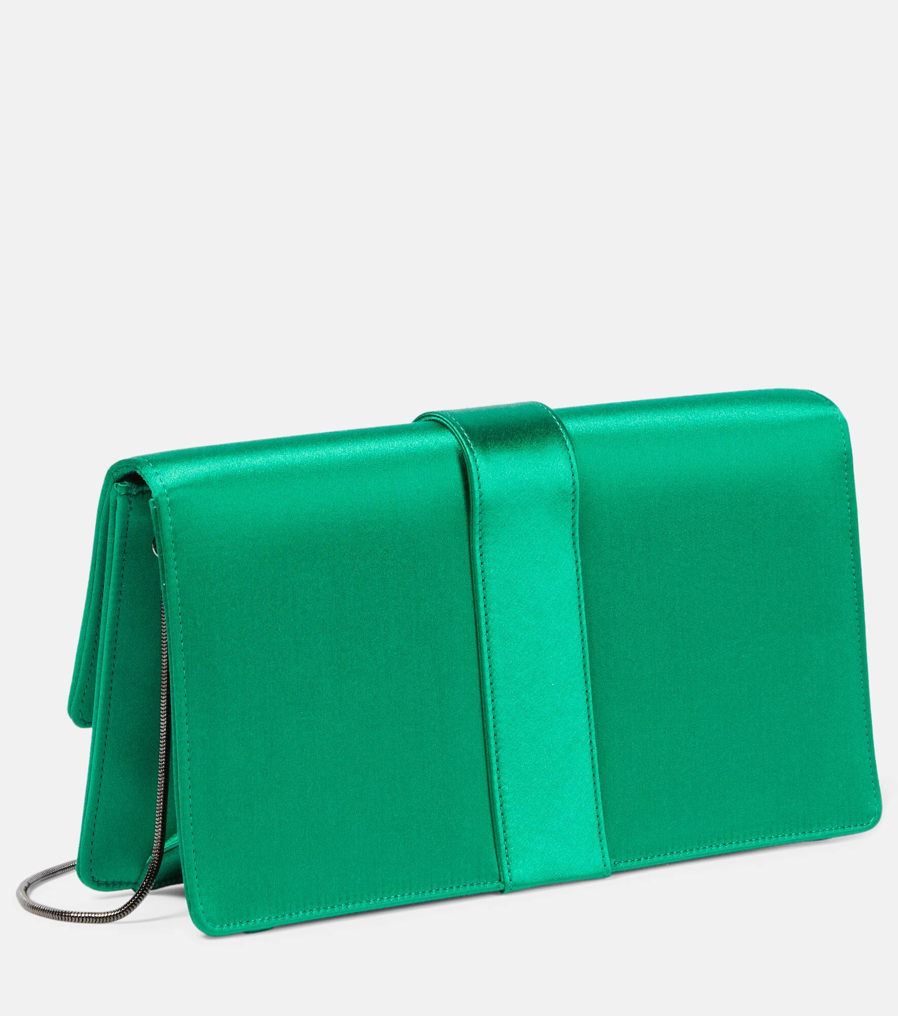 Capri embellished satin clutch - 4
