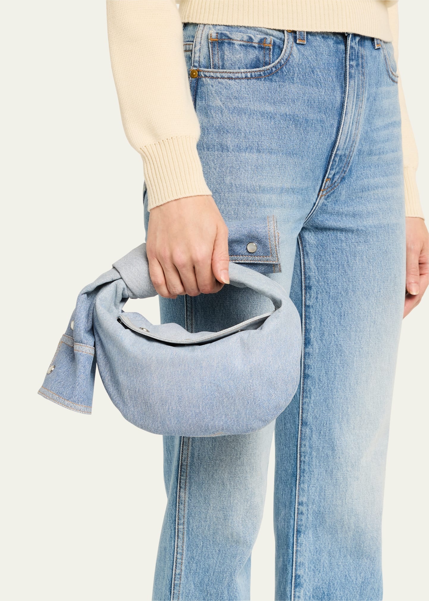 Jodie Mini Shirt Denim Top-Handle Bag - 2