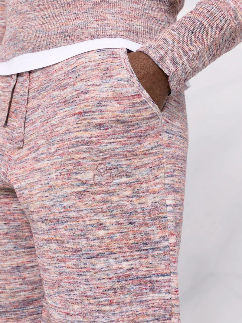 space dye-print tapered-leg track pants 3