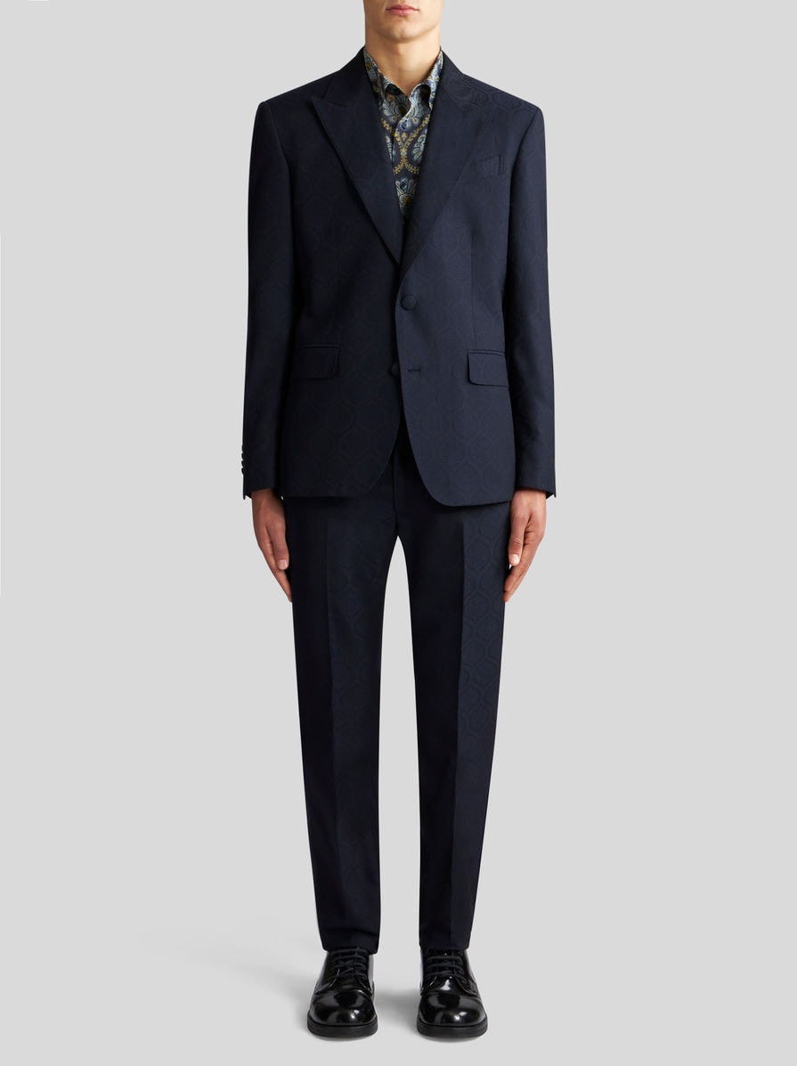 WOOL AND COTTON JACQUARD JACKET - 2