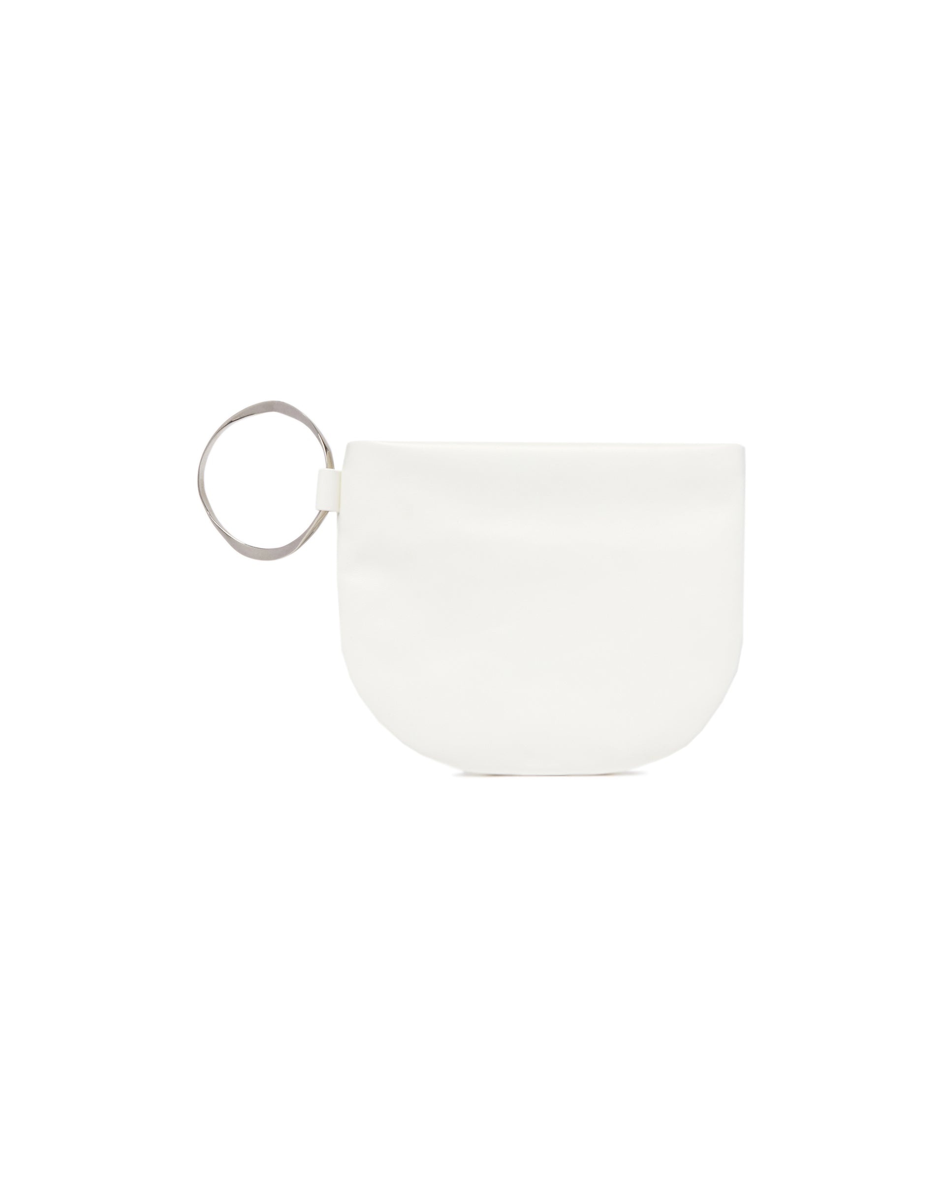 White Geo Leather Clutch - 3