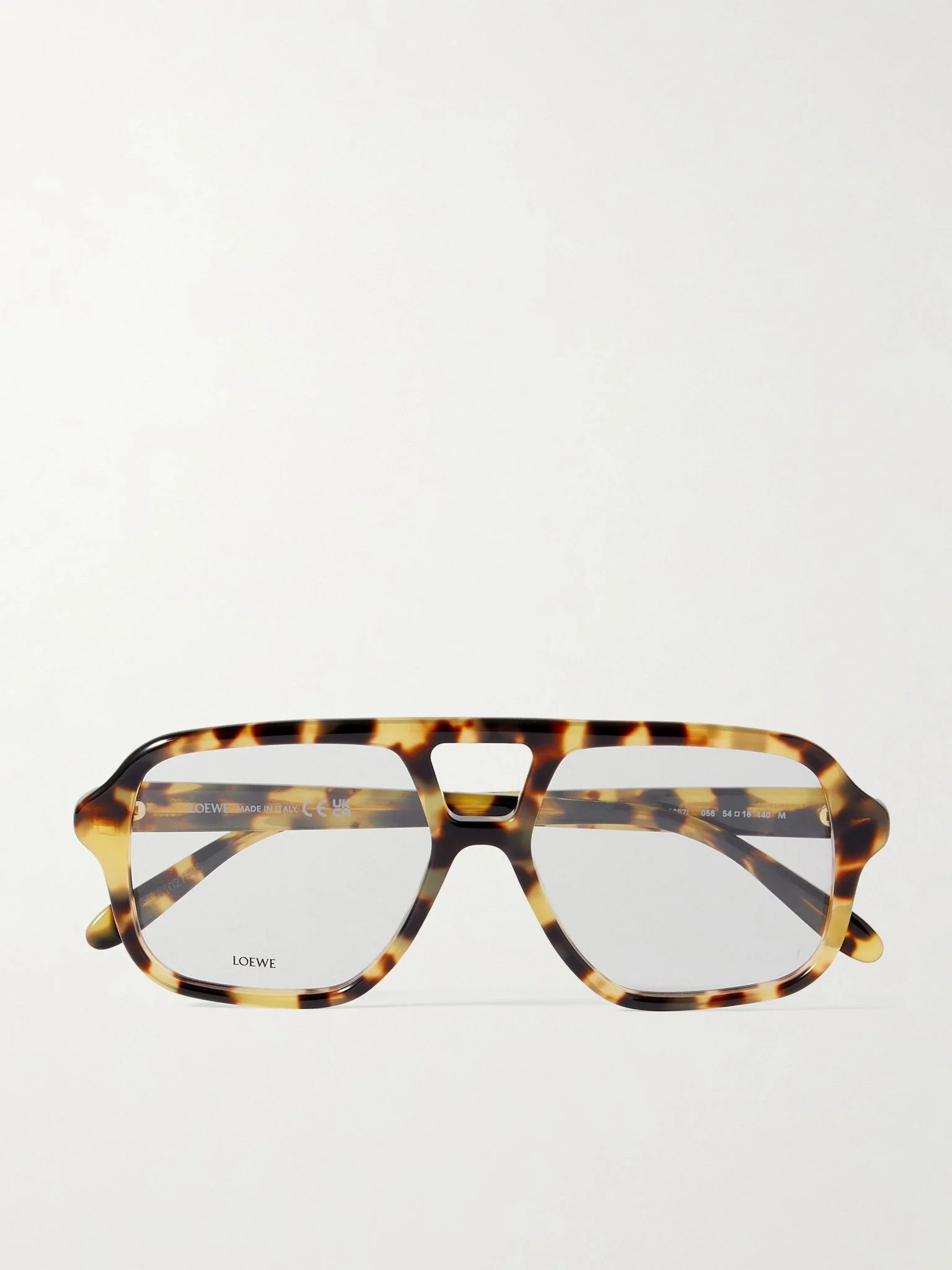 Aviator-style tortoiseshell acetate optical glasses Brown - 1