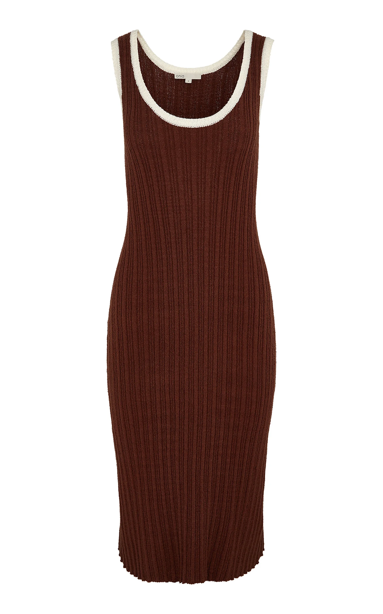 Tank Cotton Boucle Midi Dress brown - 1