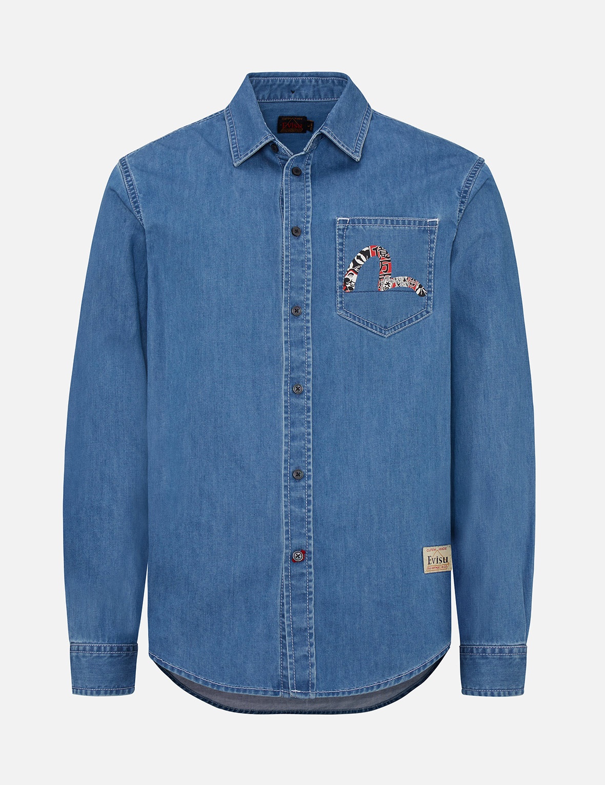 BIG CATCH PRAYER FESTIVAL GRAPHIC DAICOCK DENIM SHIRT - 1