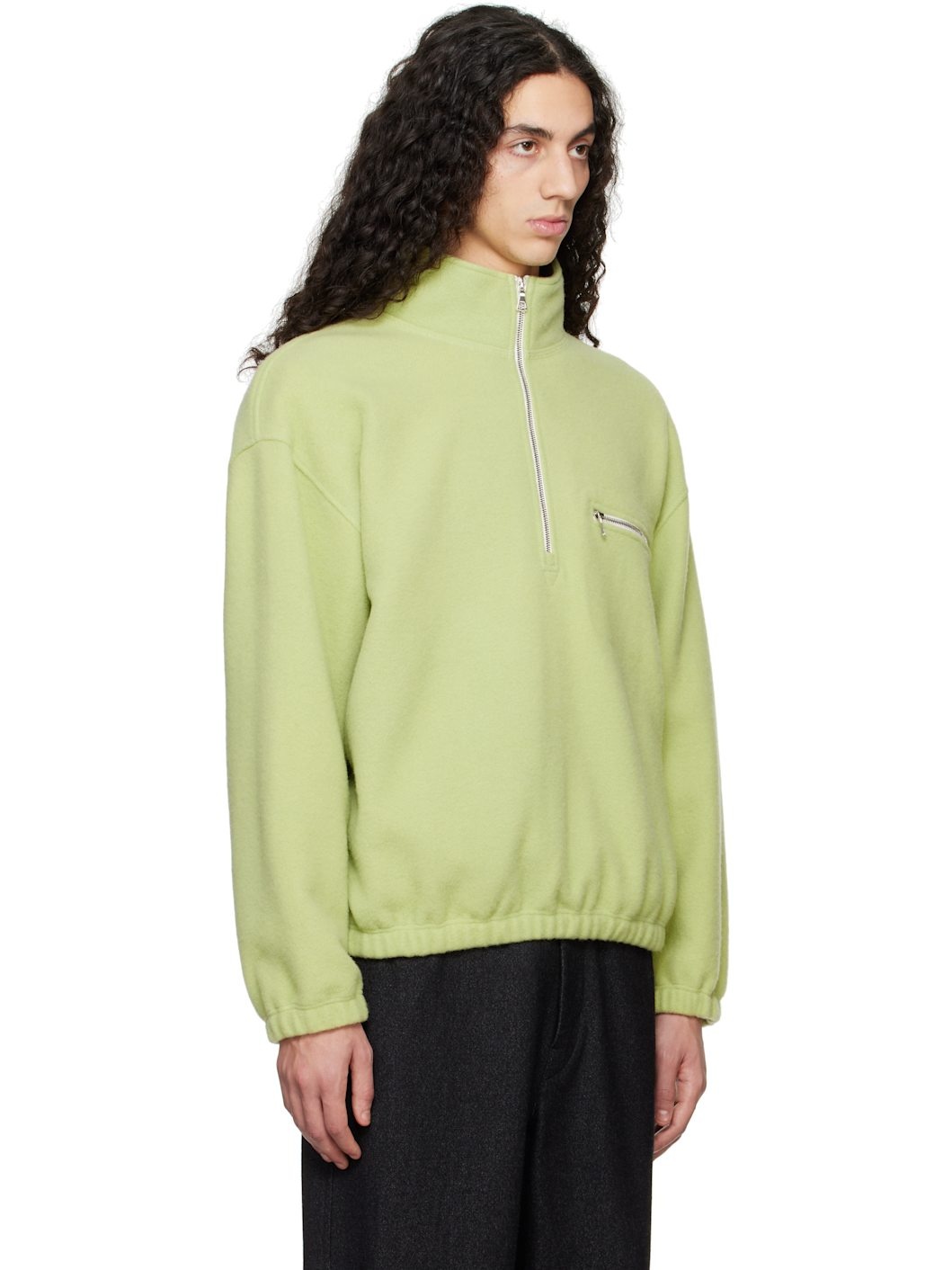 Green Fleece Sweater - 2
