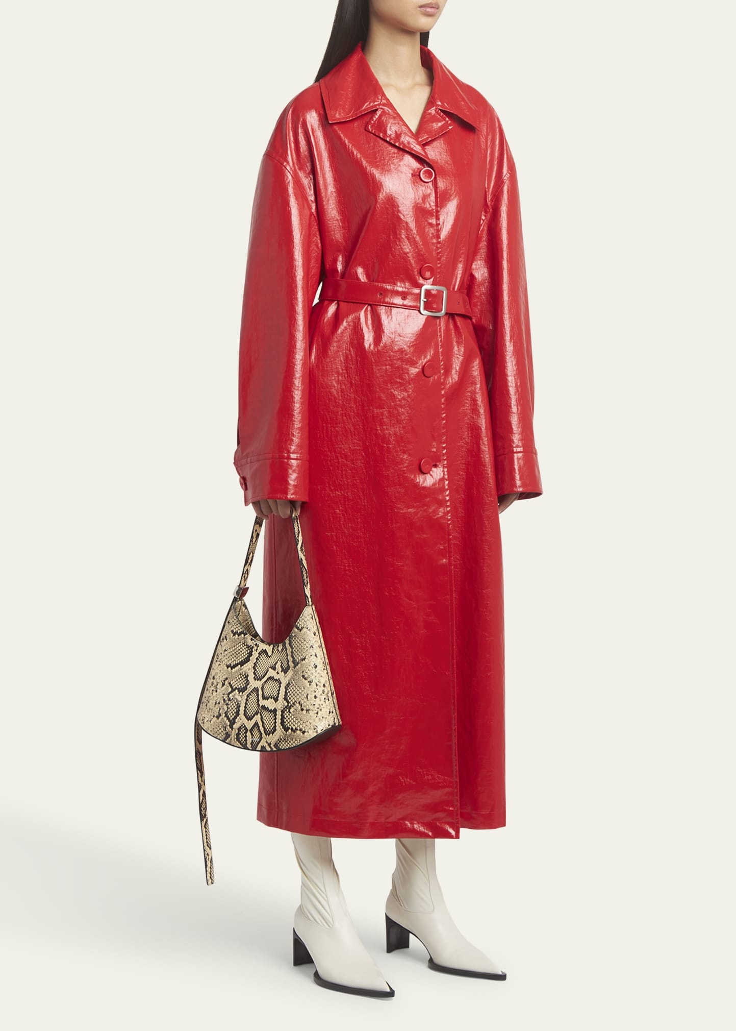 Eldorado Small Python-Embossed Leather Hobo Bag - 4