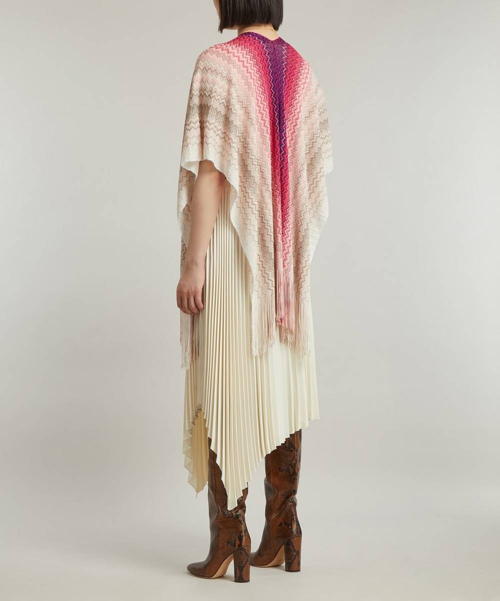 Missoni Pink Ombr Zig Zag Woven Cape Reversible