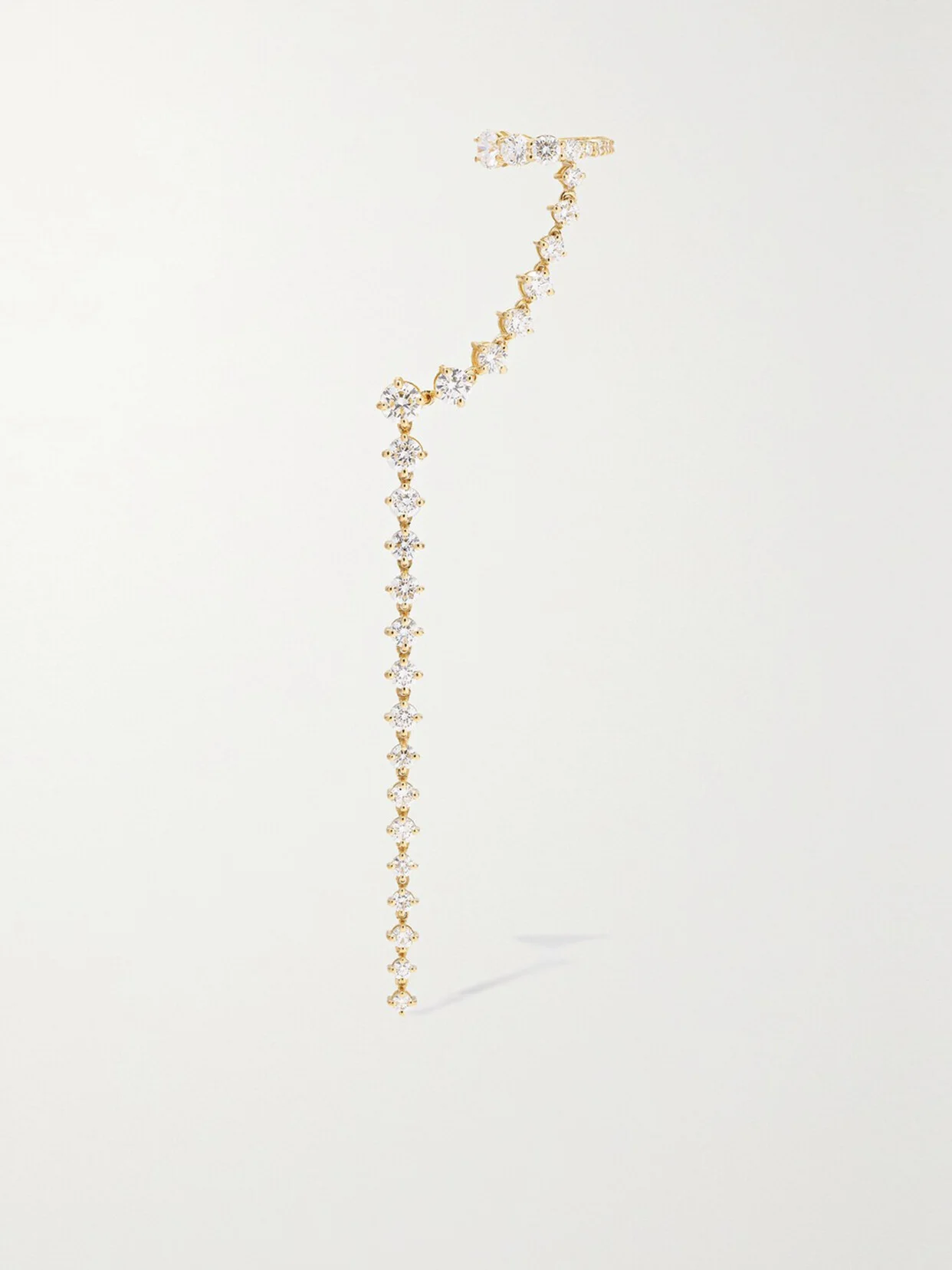 Sadie Drop 18-karat Gold Diamond Single Earring - 1