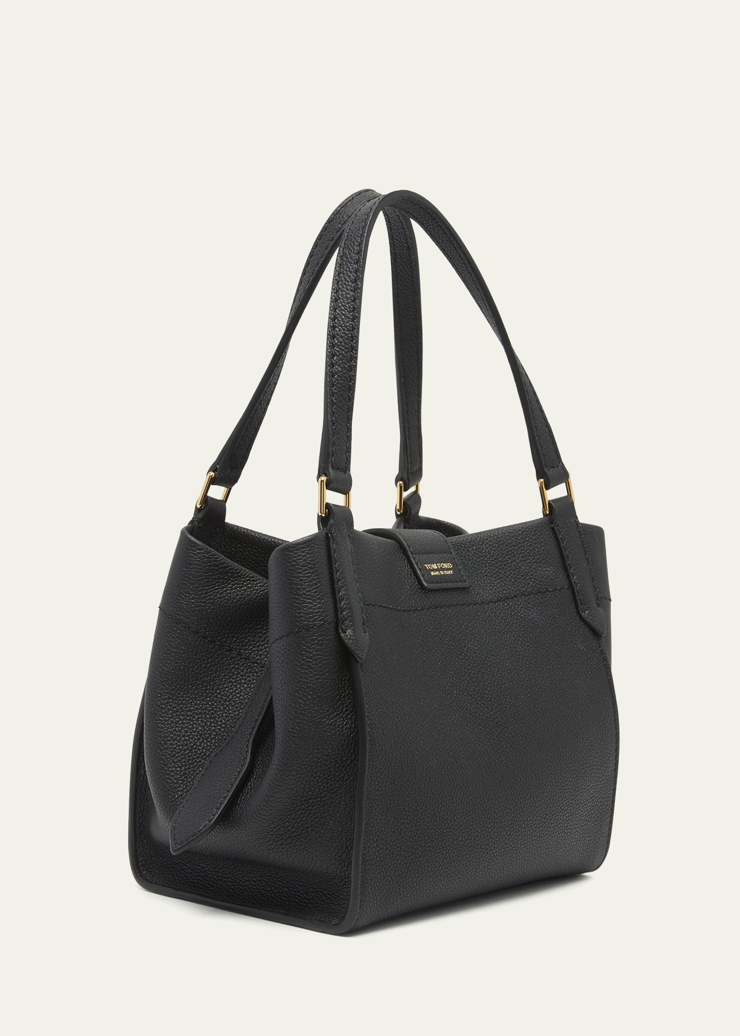 Tara Small Grain Leather Tote Bag - 3