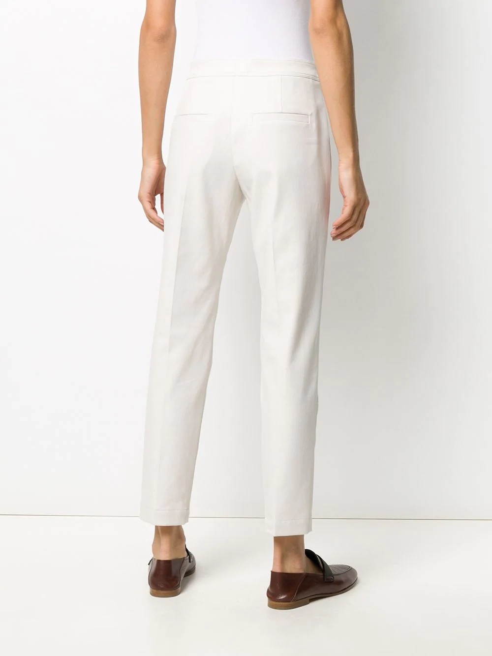 embellished belt tapered trousers - 4