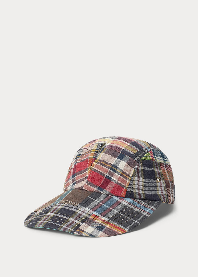 Long-Bill Patchwork Madras Cap 1