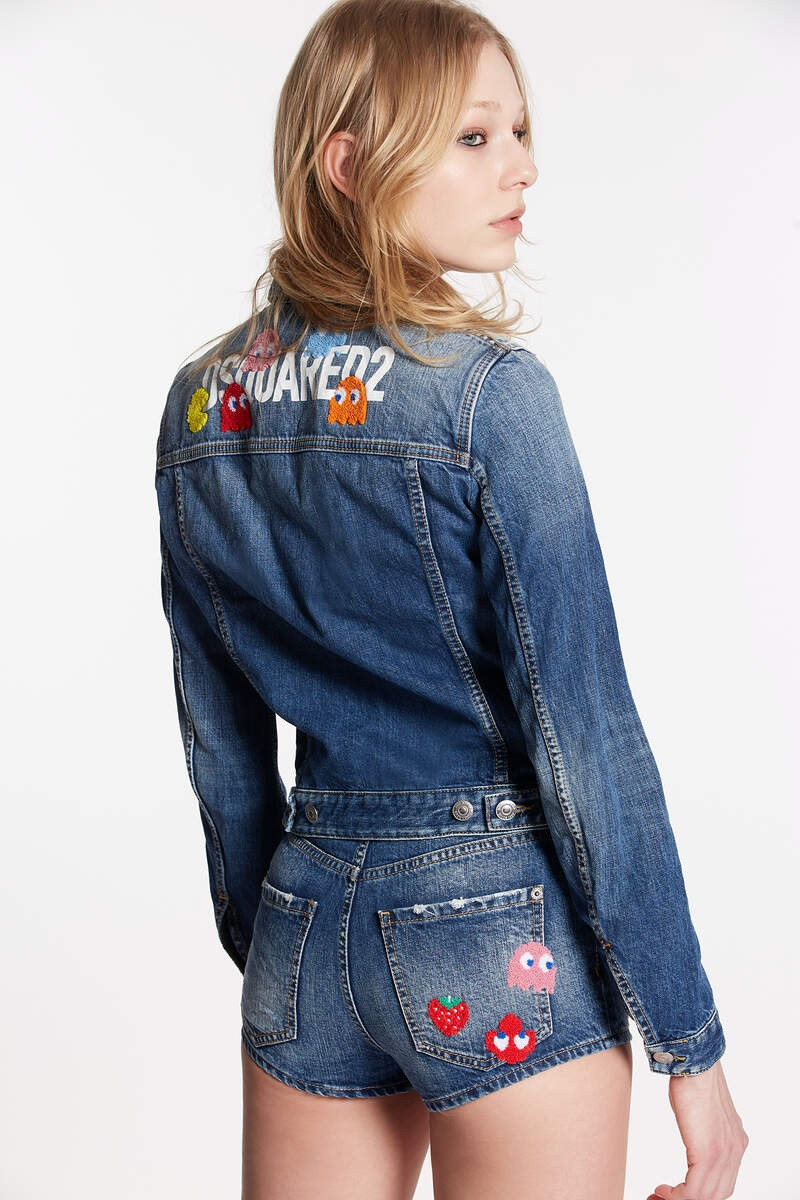 DSQUARED2 PAC-MAN MEDIUM WASH HOT PANTS outlook