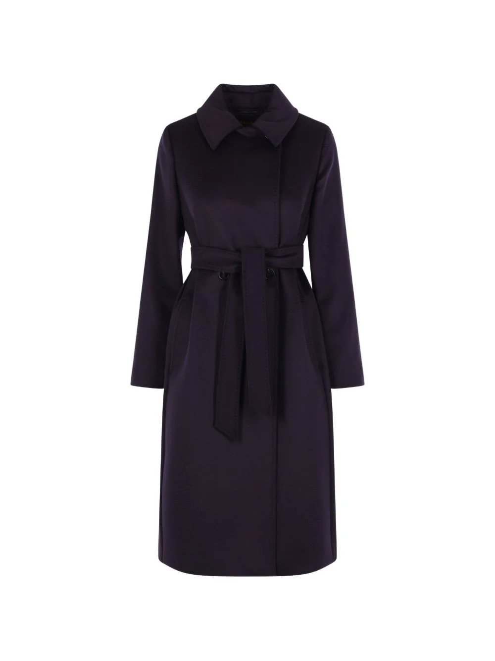 belted pick-stitch coat - 1