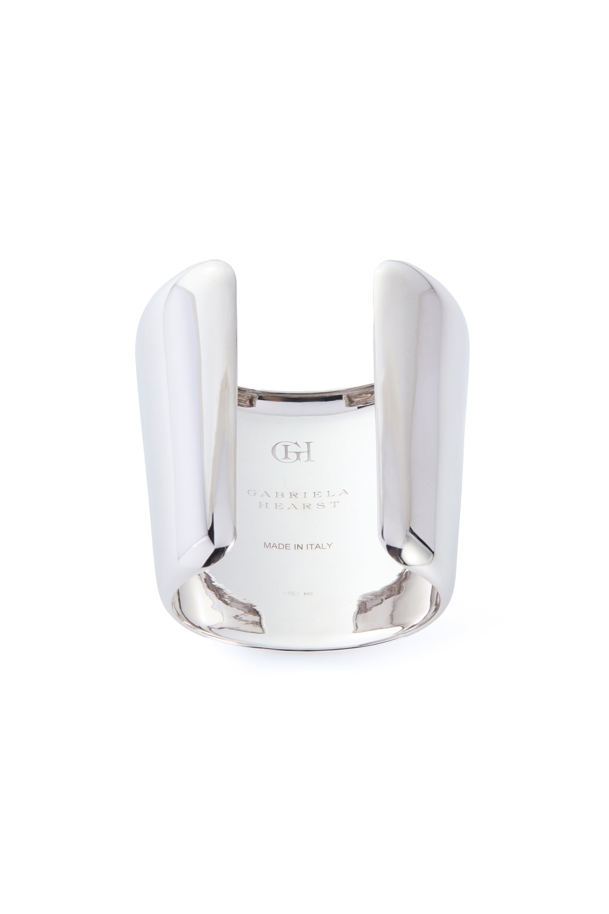 Long Cuff Bracelet in 18K White Gold - 4