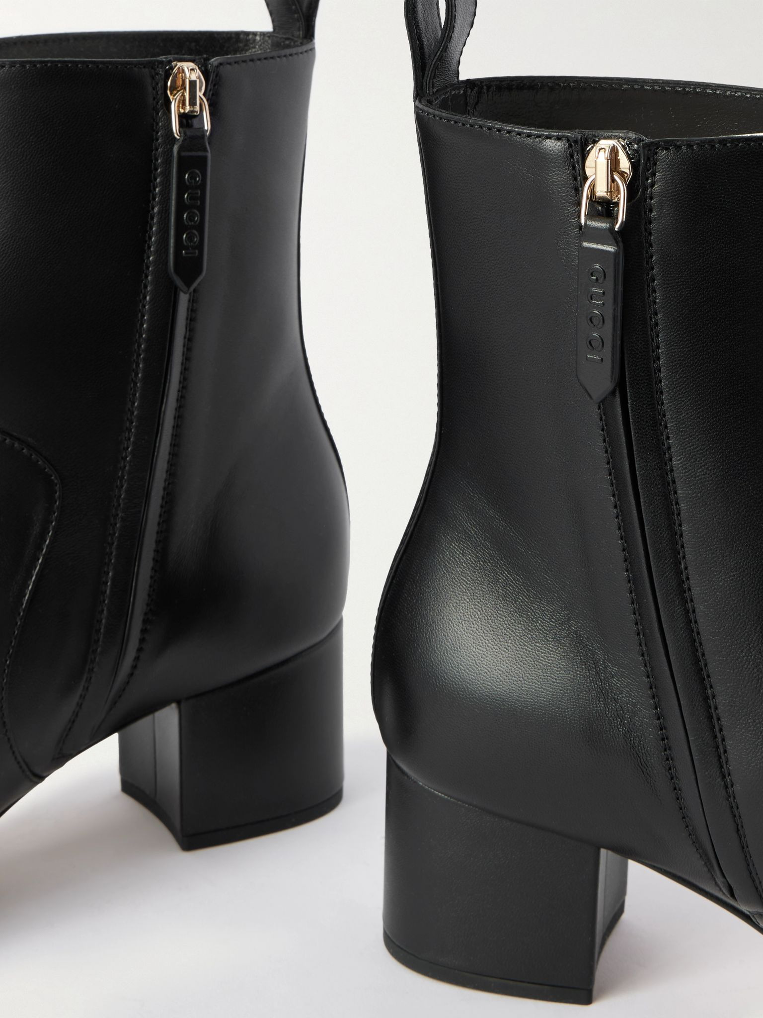 Lady horsebit-detailed leather ankle boots Black - 4